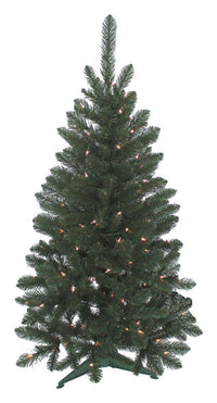 J & J Seasonal  4 ft. Multicolored  Prelit Vienna  Artificial Tree  100 lights