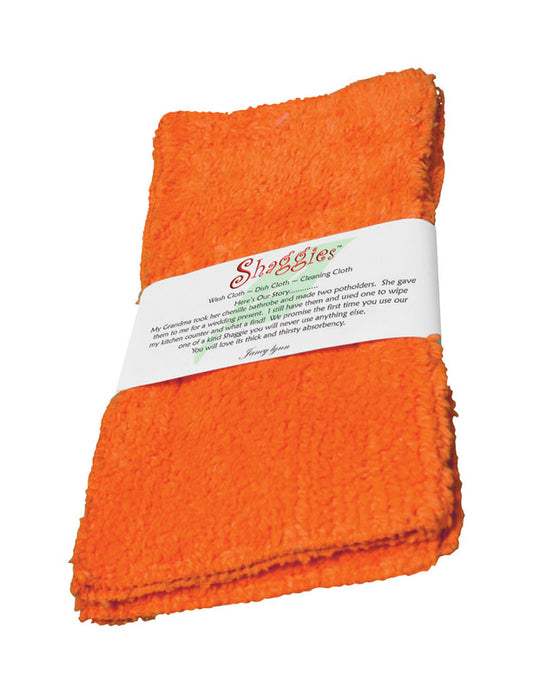 Janey Lynn's Designs Shaggies Orange Marmalade Cotton Multipurpose Dishcloth 2 pk (Pack of 6)