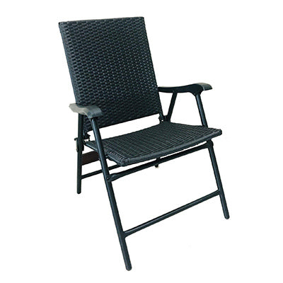 Marbella Woven Folding Chair, Brown