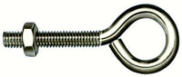 Hindley 44319 3/8" X 8" Stainless Steel Eye Bolt With Nut (Pack of 10)