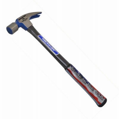 Vaughan 20 oz Milled Face Claw Hammer 16 in. Fiberglass Handle