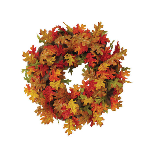 Fall Leaf Wreath 24" (Pack of 6)
