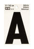 Hy-Ko 3 in. Reflective Black Vinyl Letter A Self-Adhesive 1 pc. (Pack of 10)