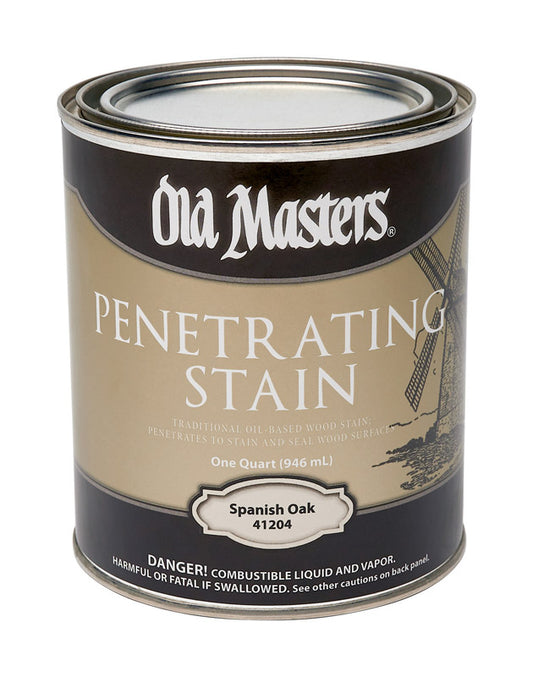 Old Masters  Semi-Transparent  Spanish Oak  Oil-Based  Penetrating Stain  1 qt.