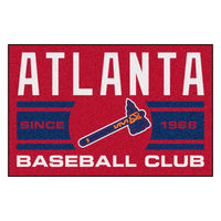 MLB - Atlanta Braves Tomahawk Uniform Rug - 19in. x 30in.