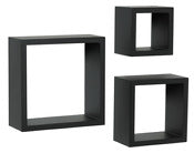 Knape & Vogt 240-BK Black Shadow Box 3 Piece Set Assorted Sizes
