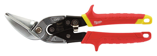 Milwaukee  10 in. Forged Alloy Steel  Straight Serrated  Offset Aviation Snips  22 Ga. 1 pk