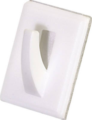 Utility Hook, Adhesive, White, 2 x 2-In., 2-Pk. (Pack of 5)