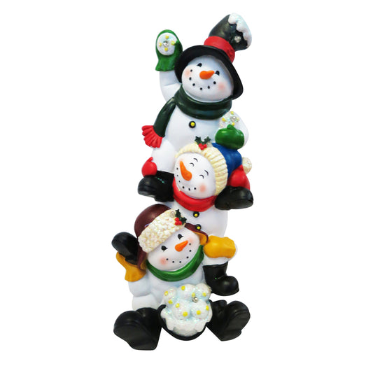 Alpine LED Snowmen/Penguin Trios Christmas Decoration Multicolored Polyresin (Pack of 4)