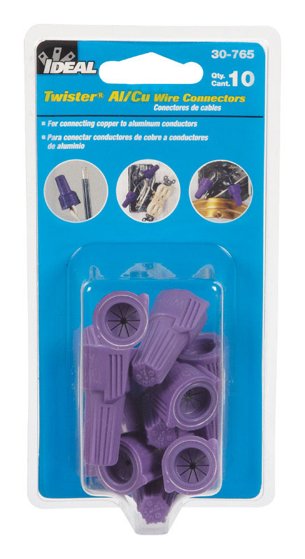 Ideal  Twister  Insulated  Wire Connector  Purple  10 pk
