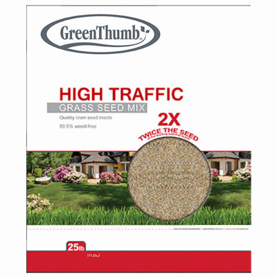 High-Traffic Grass Seed, 25-Lbs., Covers 8,250 Sq. Ft.