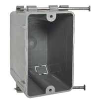 Raco 18 cu in Rectangle Plastic 1 gang Outlet Box Gray