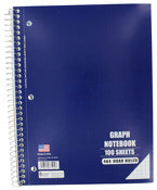 Norcom 77105-12 10.5 X 8 Quad Ruled Notebook Assorted Colors