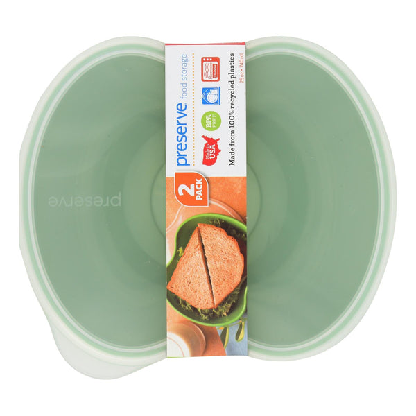 Preserve Square Food Storage Set - Green - Case of 8 - 2 Packs (Pack of 8)