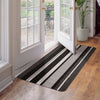 Multy MT1003694 2' X 5' Charcoal Stripe Karlin Floor Mat
