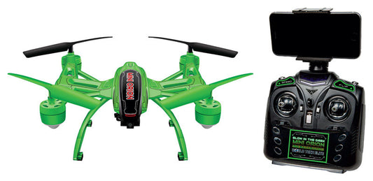 World Tech Toys  Remote Control Helicopter Drone  Plastic  Green