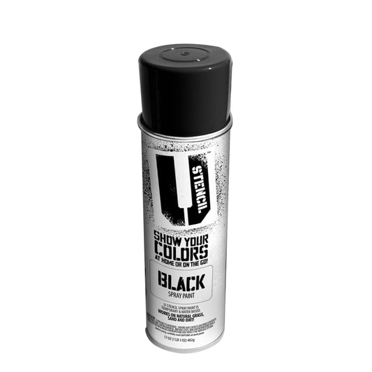 U-Stencil Matte Black Spray Paint 17 oz. (Pack of 6)