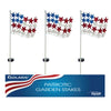 Alpine Metal Multicolored 33 in. H Patriotic Flag Solar Garden Stake (Pack of 6)