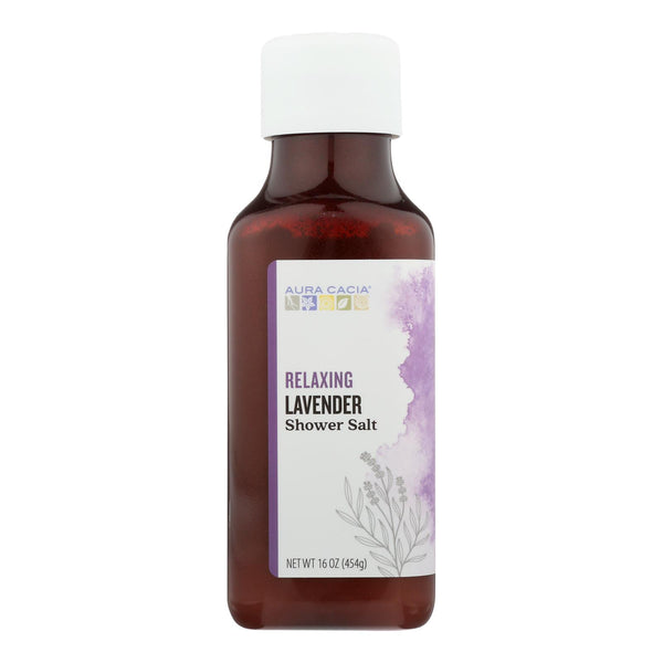 Aura Cacia - Sales de ducha relajantes de lavanda - 1 unidad - 16 oz