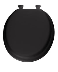 Mayfair  Round  Black  Vinyl  Cushioned Toilet Seat