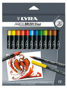 Lyra 6521120 Aqua Brush Duo Brush Painters Assorted Colors 12 Count