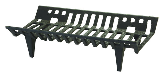 Vestal Black Painted Cast Iron Fireplace Grate 24 H x 24 W x 14-3/4 D in.