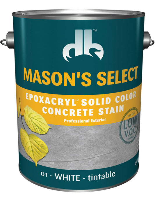 Mason's Select Solid White Base 1 Epoxy and Acrylic Latex Epoxacryl Concrete Stain 1 gal. (Pack of 4)