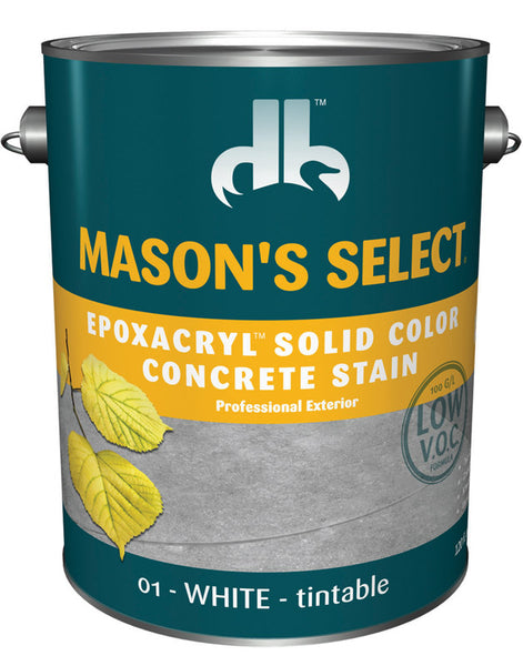 Mason's Select Solid White Base 1 Epoxy and Acrylic Latex Epoxacryl Concrete Stain 1 gal. (Pack of 4)