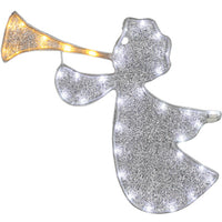 LED Christmas Window Decoration, Silver Angel Tape Light, 18-In. (Pack of 4)
