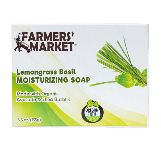 Beaumont Products  Farmers Market  Organic Lemongrass Basil Scent Organic Bar Soap  5.5 oz