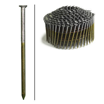 Framing Nails, Wire Coil, Smooth, Brite, 3-In. x .120, 2,500-Ct.
