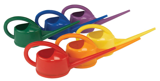Dramm 60-12440 2 Liter Injection Molded Plastic Watering Can Assorted Color (Pack of 6)
