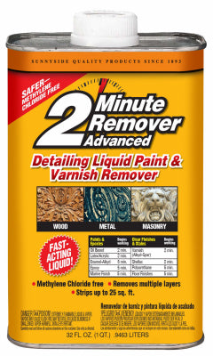 2 Minute Advanced Detailing Liquid Paint & Varnish Remover, 1-Qt.