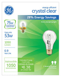 Ge Lighting 78797 53 Watt Clear Halogen Light Bulbs 2 Count