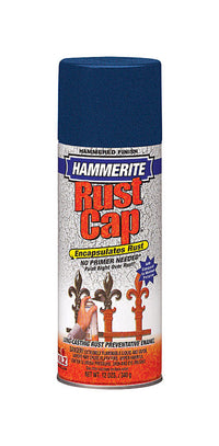 Hammerite Rust Cap 41125 12 Oz Dark Blue Hammered Finish Enamel Spray Paint (Case of 6)