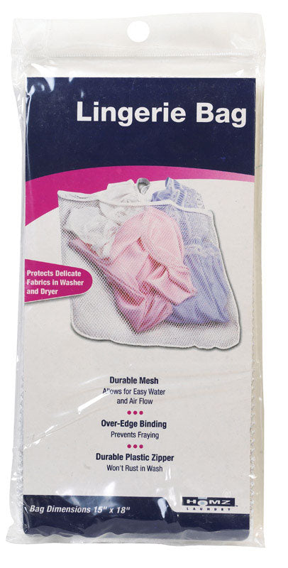 Homz White Duramesh Nylon Lingerie Wash Bag