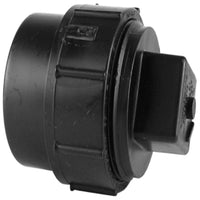ABS/DWV Cleanout Adapter With Threaded Plug, Spigot x FIP, 3-In.