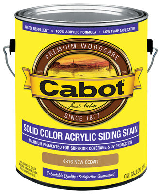 Solid Color Acrylic Siding Stain New Cedar - Gallon (Pack of 4)