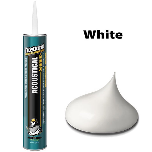 Titebond Acoustical White Elastomeric Silicone Smoke and Sound Sealant 28 oz