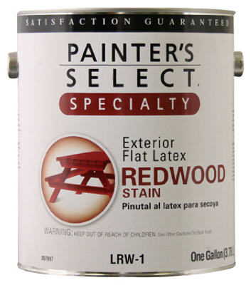 Specialty Flat Latex Stain, Redwood, 1-Gallon (Pack of 4)