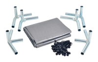 AHC  10 ft. W x 20 ft. L Heavy Duty  Polyethylene  Carport Canopy Kit  Silver