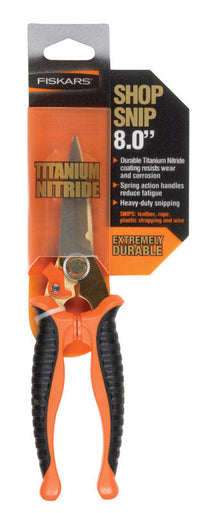 Fiskars 8 in. Forged Alloy Steel Straight Snips 1 pk