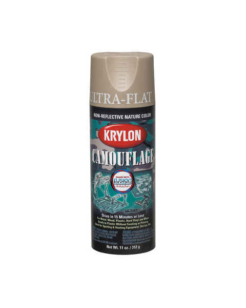 Pintura en aerosol de camuflaje color caqui ultraplana de Krylon, no reflectante, de 11 oz (caja de 6)