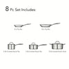 Prima 8 Pc Stainless Steel Cookware Set