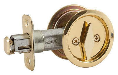National Hardware Polished Brass Gold Steel Pocket Door Latch 1 pk
