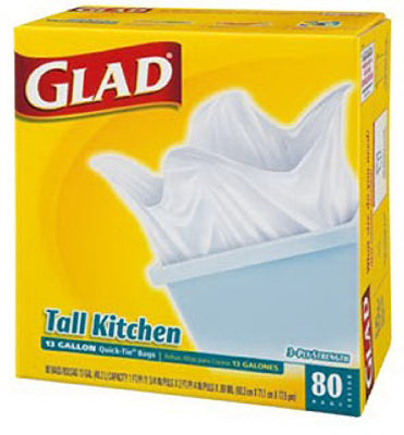 Glad 13 gal Tall Kitchen Bags Quick Tie 80 pk (Pack of 4)