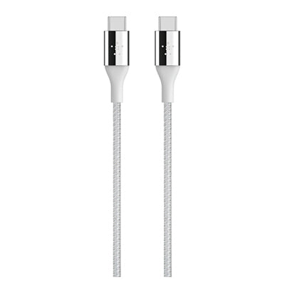 Mixit Duratek USB-C Charger Cable, Silver, 4-Ft.