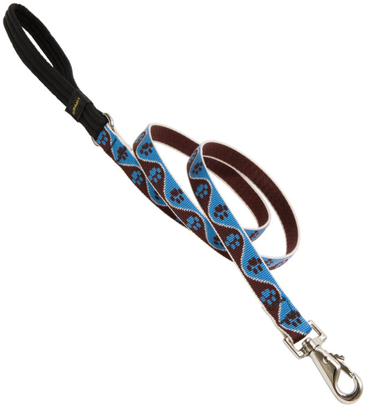Lupine Collars & Leads 34507 3/4" X 4' Muddy Paws Design Dog Lead