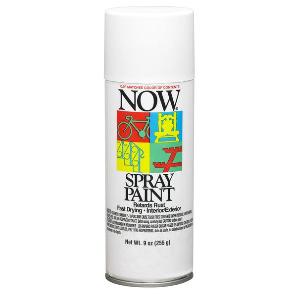 Pintura en aerosol blanca mate Now, 9 oz (paquete de 6)