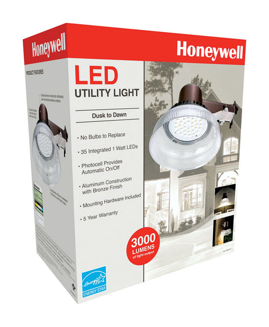 Honeywell  Dusk to Dawn  Plug-In  LED  Bronze  Security Light